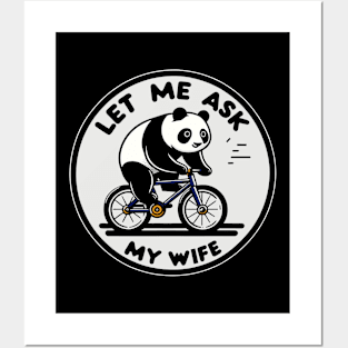 Panda Cyclist, Marital Decisions on Wheels Posters and Art